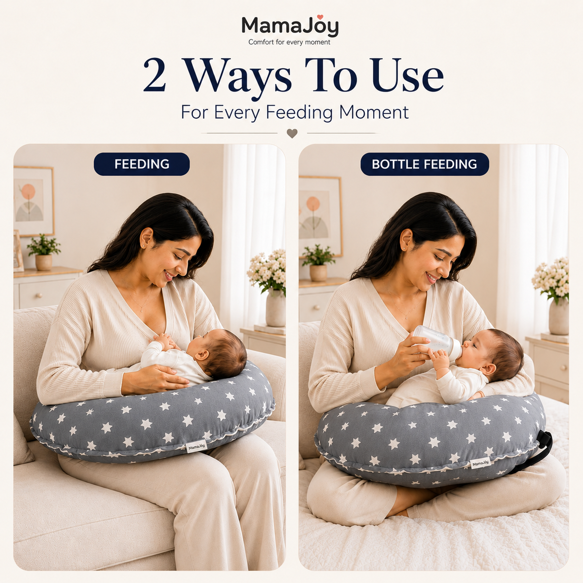 MamaJoy Baby Feeding Pillow for New Born Baby, Nursing Pillow for Breastfeeding