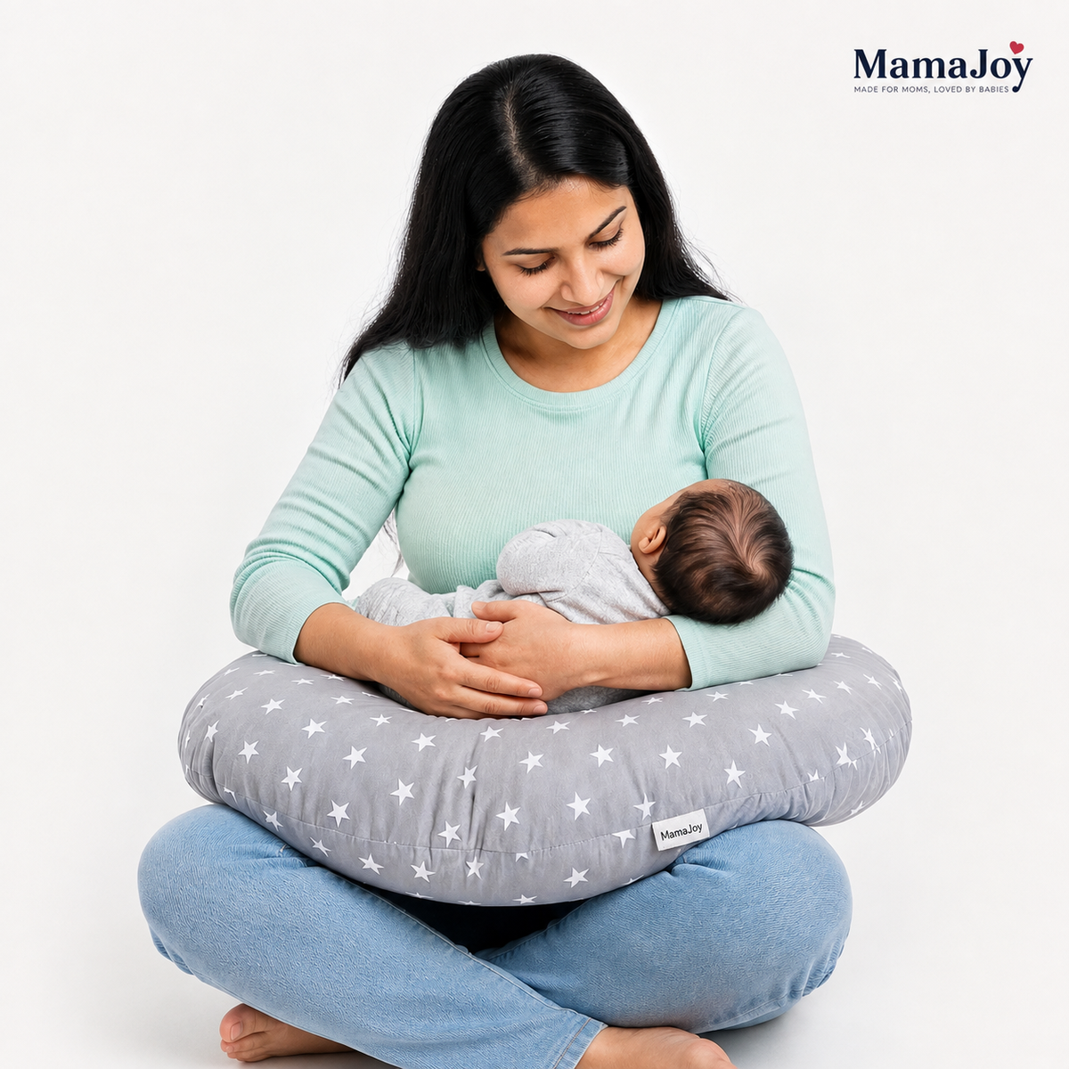 MamaJoy Baby Feeding Pillow for New Born Baby, Nursing Pillow for Breastfeeding